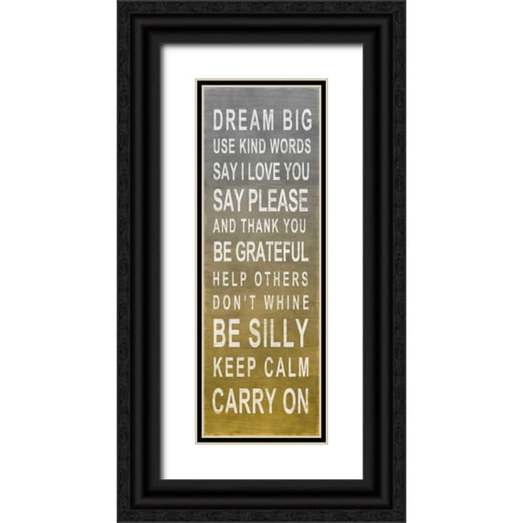 SD Graphics Studio 11x24 Black Ornate Wood Framed with Double Matting Museum Art Print Titled - Dream Big