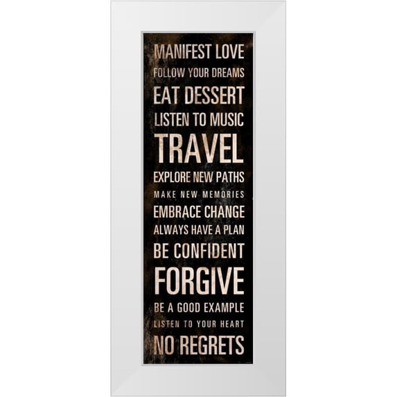 SD Graphics Studio 11x24 White Modern Wood Framed Museum Art Print Titled - Manifest Love