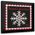 thumbnail image 1 of SD Graphics Studio 12x12 Black Modern Framed Museum Art Print Titled - Festive Holiday Stamp I, 1 of 5