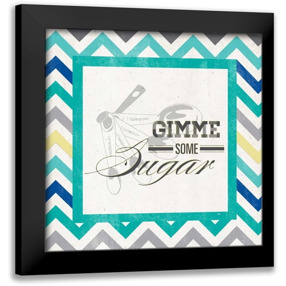 SD Graphics Studio 12x12 Black Modern Framed Museum Art Print Titled - Gimme Some Sugar