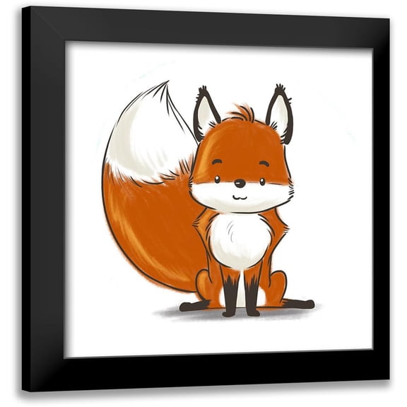SD Graphics Studio 12x12 Black Modern Framed Museum Art Print Titled - Kids Fox