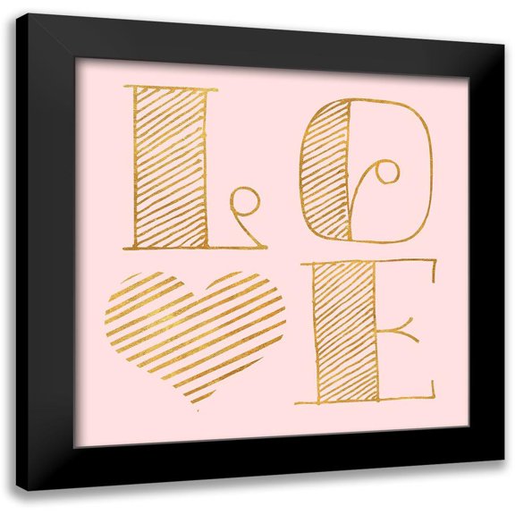 SD Graphics Studio 12x12 Black Modern Framed Museum Art Print Titled - LOVE