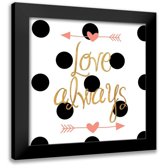 SD Graphics Studio 12x12 Black Modern Framed Museum Art Print Titled - Love Always