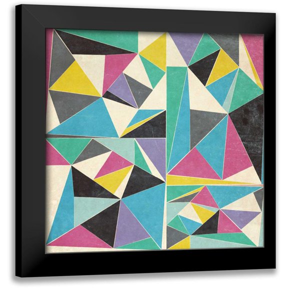 SD Graphics Studio 12x12 Black Modern Framed Museum Art Print Titled - OMG Triangles II