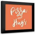 thumbnail image 1 of SD Graphics Studio 12x12 Black Modern Framed Museum Art Print Titled - Pizza And Hugs, 1 of 5