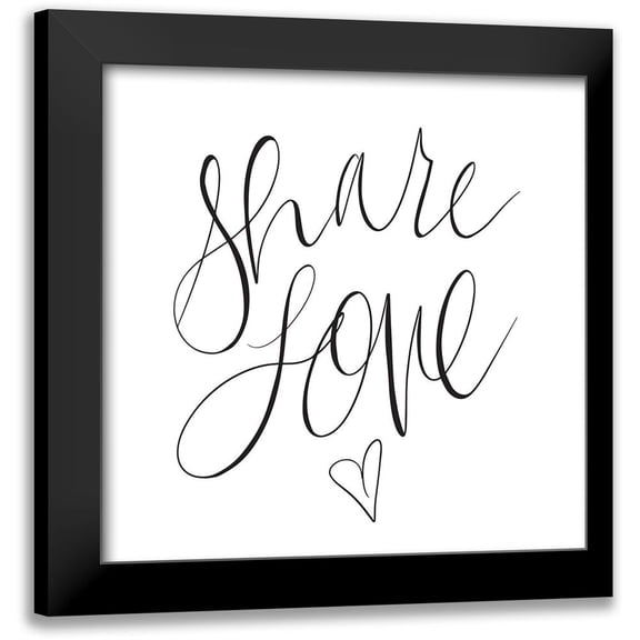 SD Graphics Studio 12x12 Black Modern Framed Museum Art Print Titled - Share Love