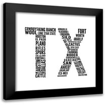 SD Graphics Studio 12x12 Black Modern Framed Museum Art Print Titled - TX Type