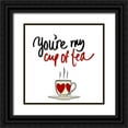 thumbnail image 1 of SD Graphics Studio 12x12 Black Ornate Wood Framed with Double Matting Museum Art Print Titled - Cup of Tea, 1 of 4