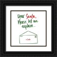 thumbnail image 1 of SD Graphics Studio 12x12 Black Ornate Wood Framed with Double Matting Museum Art Print Titled - Dear Santa, 1 of 4