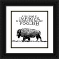 thumbnail image 1 of SD Graphics Studio 12x12 Black Ornate Wood Framed with Double Matting Museum Art Print Titled - If You Want To Improve, 1 of 4