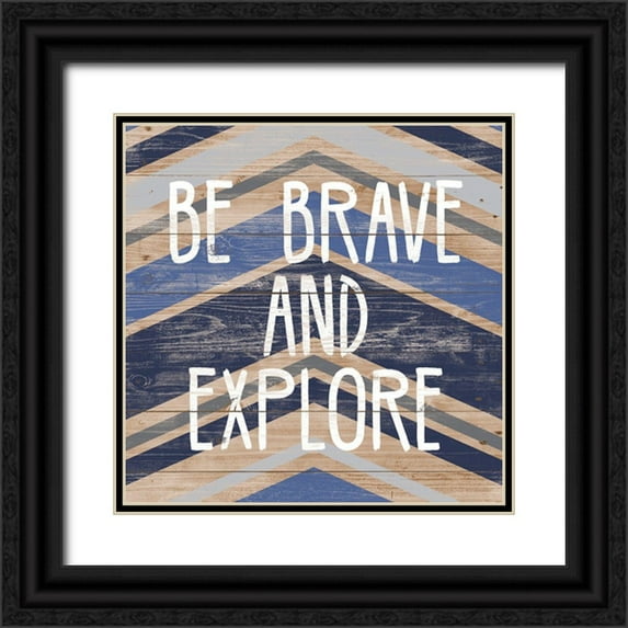 SD Graphics Studio 12x12 Black Ornate Wood Framed with Double Matting Museum Art Print Titled - Wake and Explore II