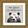 thumbnail image 1 of SD Graphics Studio 12x12 Gold Ornate Wood Framed with Double Matting Museum Art Print Titled - My Jokes Are Un-Bearable, 1 of 4