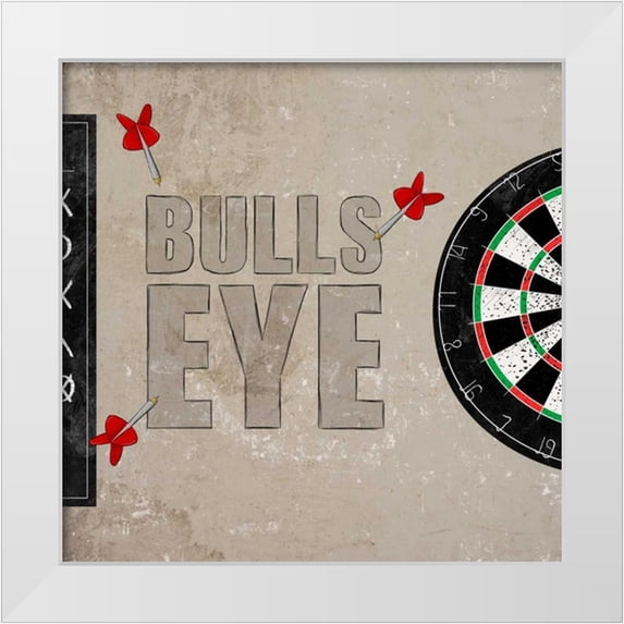 SD Graphics Studio 12x12 White Modern Wood Framed Museum Art Print Titled - Bulls Eye