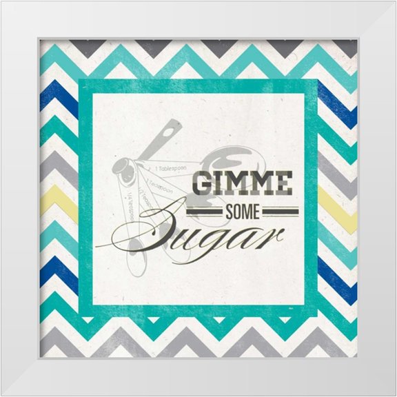 SD Graphics Studio 12x12 White Modern Wood Framed Museum Art Print Titled - Gimme Some Sugar