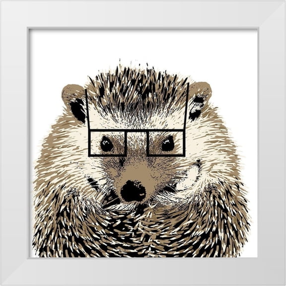 SD Graphics Studio 12x12 White Modern Wood Framed Museum Art Print Titled - Good Looking Hedgehog