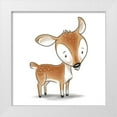 thumbnail image 1 of SD Graphics Studio 12x12 White Modern Wood Framed Museum Art Print Titled - Kids Deer, 1 of 4