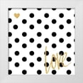 thumbnail image 1 of SD Graphics Studio 12x12 White Modern Wood Framed Museum Art Print Titled - Love with Dots, 1 of 4