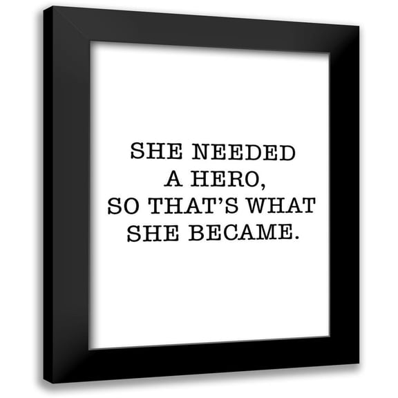 SD Graphics Studio 12x14 Black Modern Framed Museum Art Print Titled - Hero