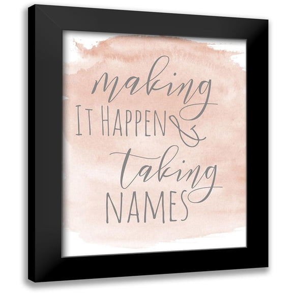 SD Graphics Studio 12x14 Black Modern Framed Museum Art Print Titled - Taking Names