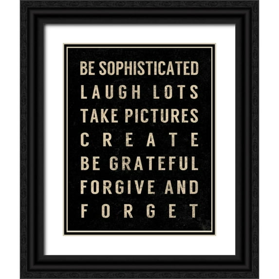 SD Graphics Studio 12x14 Black Ornate Wood Framed with Double Matting Museum Art Print Titled - Motivational Type IV
