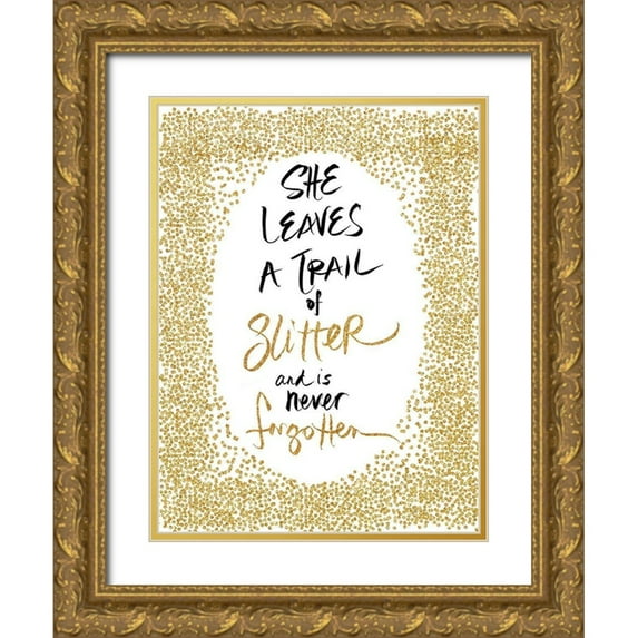 SD Graphics Studio 12x14 Gold Ornate Wood Framed with Double Matting Museum Art Print Titled - Trail of Glitter