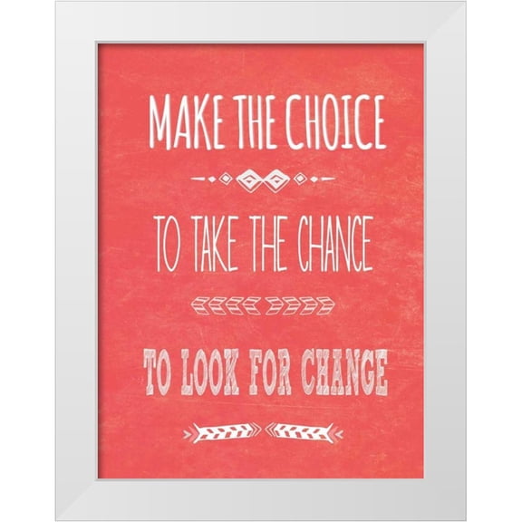 SD Graphics Studio 12x14 White Modern Wood Framed Museum Art Print Titled - Make the Choice