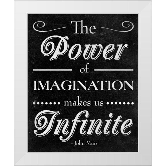 SD Graphics Studio 12x14 White Modern Wood Framed Museum Art Print Titled - Power of Imagination