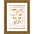 thumbnail image 1 of SD Graphics Studio 13x18 Gold Ornate Wood Framed with Double Matting Museum Art Print Titled - Golden Glam Motto I, 1 of 4