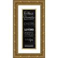 thumbnail image 1 of SD Graphics Studio 13x32 Gold Ornate Wood Framed with Double Matting Museum Art Print Titled - Family Chalk Panel II, 1 of 4