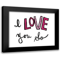 SD Graphics Studio 14x12 Black Modern Framed Museum Art Print Titled - I Love You So