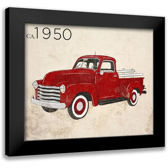 SD Graphics Studio 14x12 Black Modern Framed Museum Art Print Titled - Vintage Pick-Up