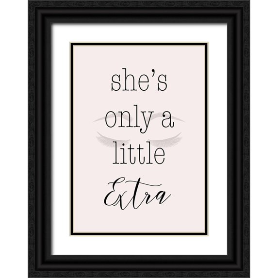 SD Graphics Studio 14x18 Black Ornate Wood Framed with Double Matting Museum Art Print Titled - A Little Extra