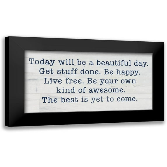 SD Graphics Studio 14x9 Black Modern Framed Museum Art Print Titled - A Beautiful Day