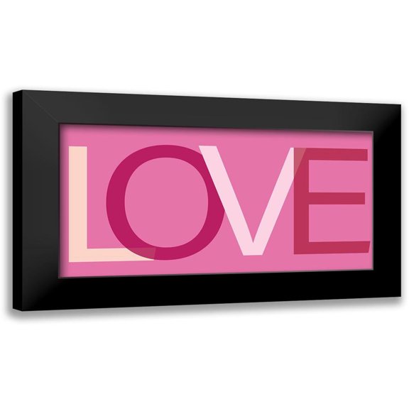 SD Graphics Studio 14x9 Black Modern Framed Museum Art Print Titled - Love