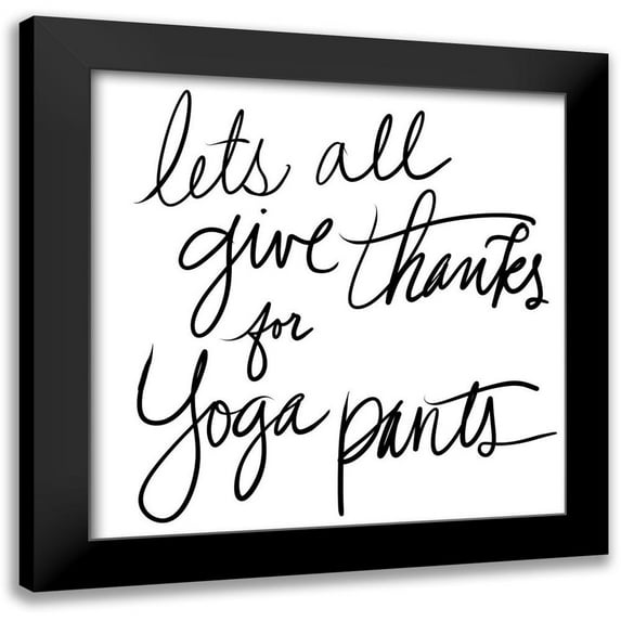 SD Graphics Studio 15x15 Black Modern Framed Museum Art Print Titled - Yoga Pants