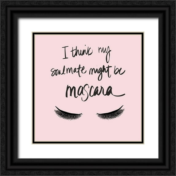 SD Graphics Studio 15x15 Black Ornate Wood Framed with Double Matting Museum Art Print Titled - Soulmate Mascara
