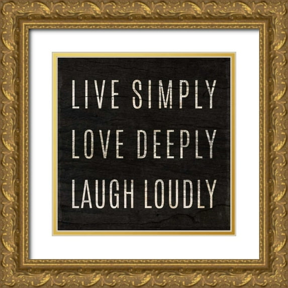 SD Graphics Studio 15x15 Gold Ornate Wood Framed with Double Matting Museum Art Print Titled - Simply and Brightly I