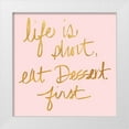 thumbnail image 1 of SD Graphics Studio 15x15 White Modern Wood Framed Museum Art Print Titled - Eat Dessert First I, 1 of 4