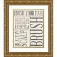 thumbnail image 1 of SD Graphics Studio 15x18 Gold Ornate Wood Framed with Double Matting Museum Art Print Titled - Bath Reminders in Gray I, 1 of 4