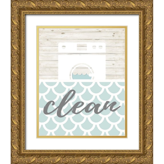 SD Graphics Studio 15x18 Gold Ornate Wood Framed with Double Matting Museum Art Print Titled - Clean