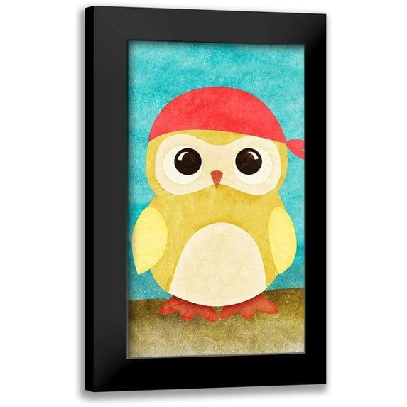 SD Graphics Studio 15x24 Black Modern Framed Museum Art Print Titled - Pirate Owl I