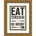 thumbnail image 1 of SD Graphics Studio 17x24 Gold Ornate Wood Framed with Double Matting Museum Art Print Titled - Eat Drink, 1 of 4
