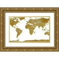 thumbnail image 1 of SD Graphics Studio 18x13 Gold Ornate Wood Framed with Double Matting Museum Art Print Titled - World Map Collection Gold, 1 of 4