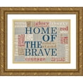 thumbnail image 1 of SD Graphics Studio 18x15 Gold Ornate Wood Framed with Double Matting Museum Art Print Titled - Home of the Brave, 1 of 4