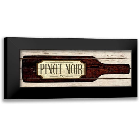 SD Graphics Studio 18x9 Black Modern Framed Museum Art Print Titled - Pinot Noir