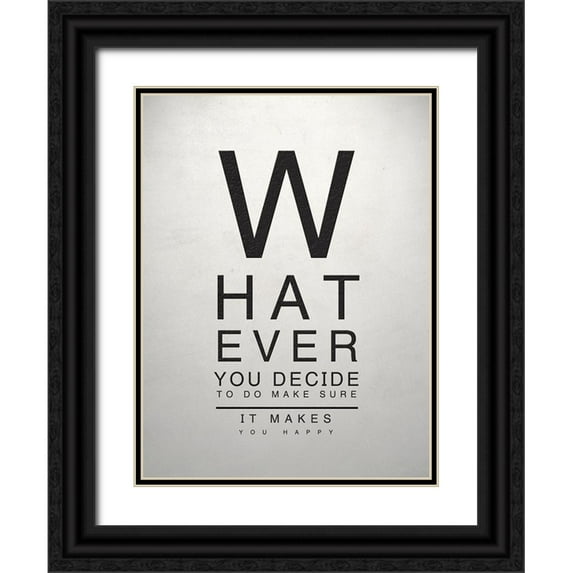 SD Graphics Studio 19x24 Black Ornate Wood Framed with Double Matting Museum Art Print Titled - Inspirational Eye Chart III