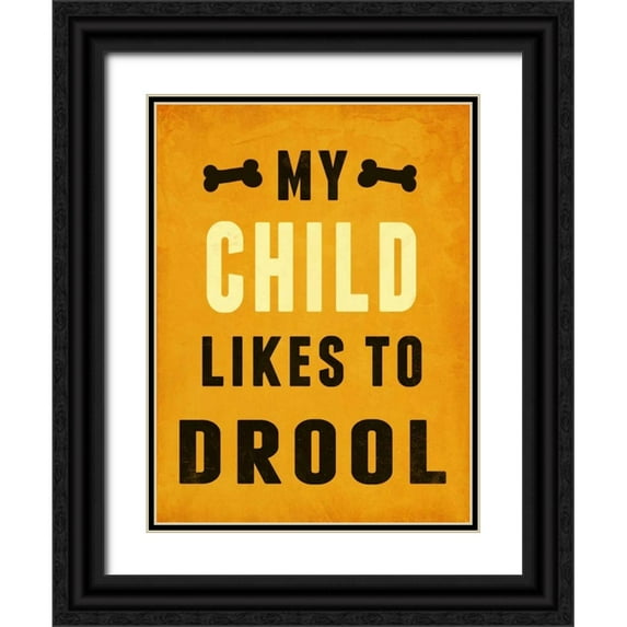 SD Graphics Studio 19x24 Black Ornate Wood Framed with Double Matting Museum Art Print Titled - Paw Kids IV