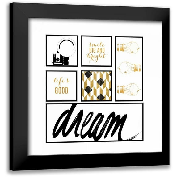 SD Graphics Studio 20x20 Black Modern Framed Museum Art Print Titled - Dream Pack