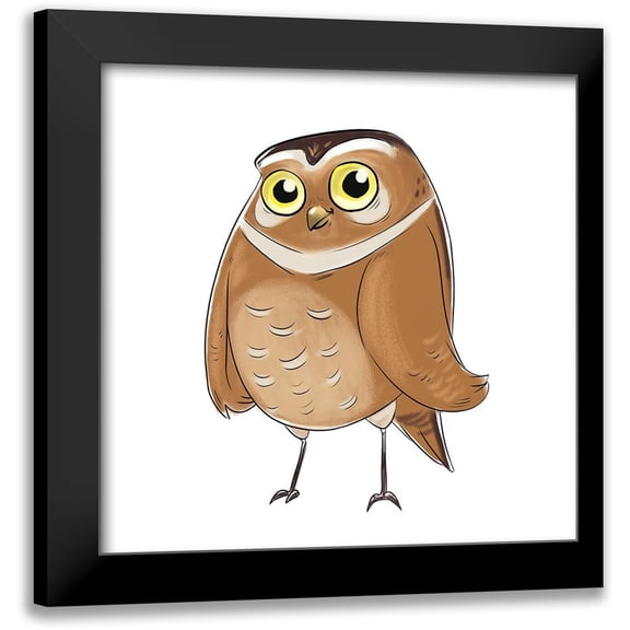 SD Graphics Studio 20x20 Black Modern Framed Museum Art Print Titled - Kids Owl