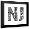 thumbnail image 1 of SD Graphics Studio 20x20 Black Modern Framed Museum Art Print Titled - NJ Type, 1 of 5